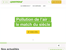 Tablet Screenshot of greenpeace.fr