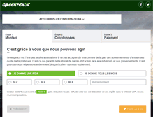 Tablet Screenshot of faire-un-don.greenpeace.fr