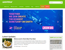 Tablet Screenshot of greenpeace.org.uk